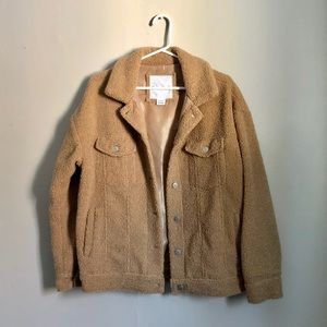 Brown Teddy Coat by Streetwear Society